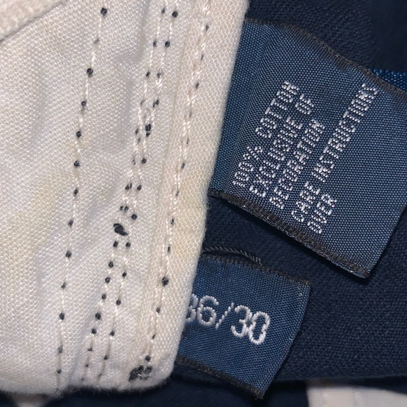 Vintage Polo Ralph Lauren Military Cargo Pants Cotton Blue Size 36x30 - Picture 3 of 5